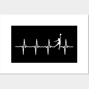 Volleyball Heartbeat Gift For Volleyball Players Posters and Art